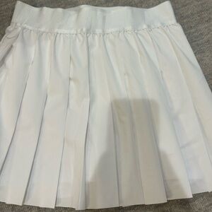PE NATION White Pleated Skirt